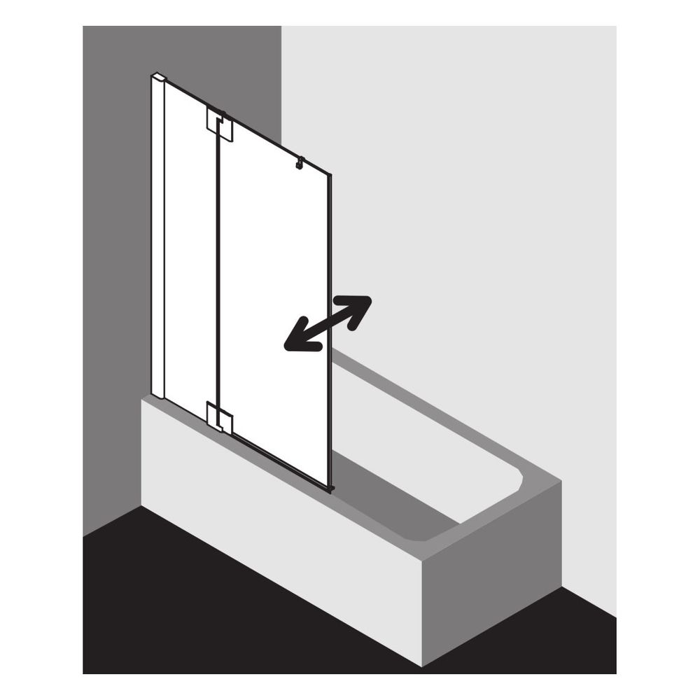 Kermi Badewannenaufsatz Pasa XP Pendelflügel mit Festfeld DTL 1500x800x31mm ESG Kl... KERMI-PXDTL080151PK 4046383915384 (Abb. 4)
