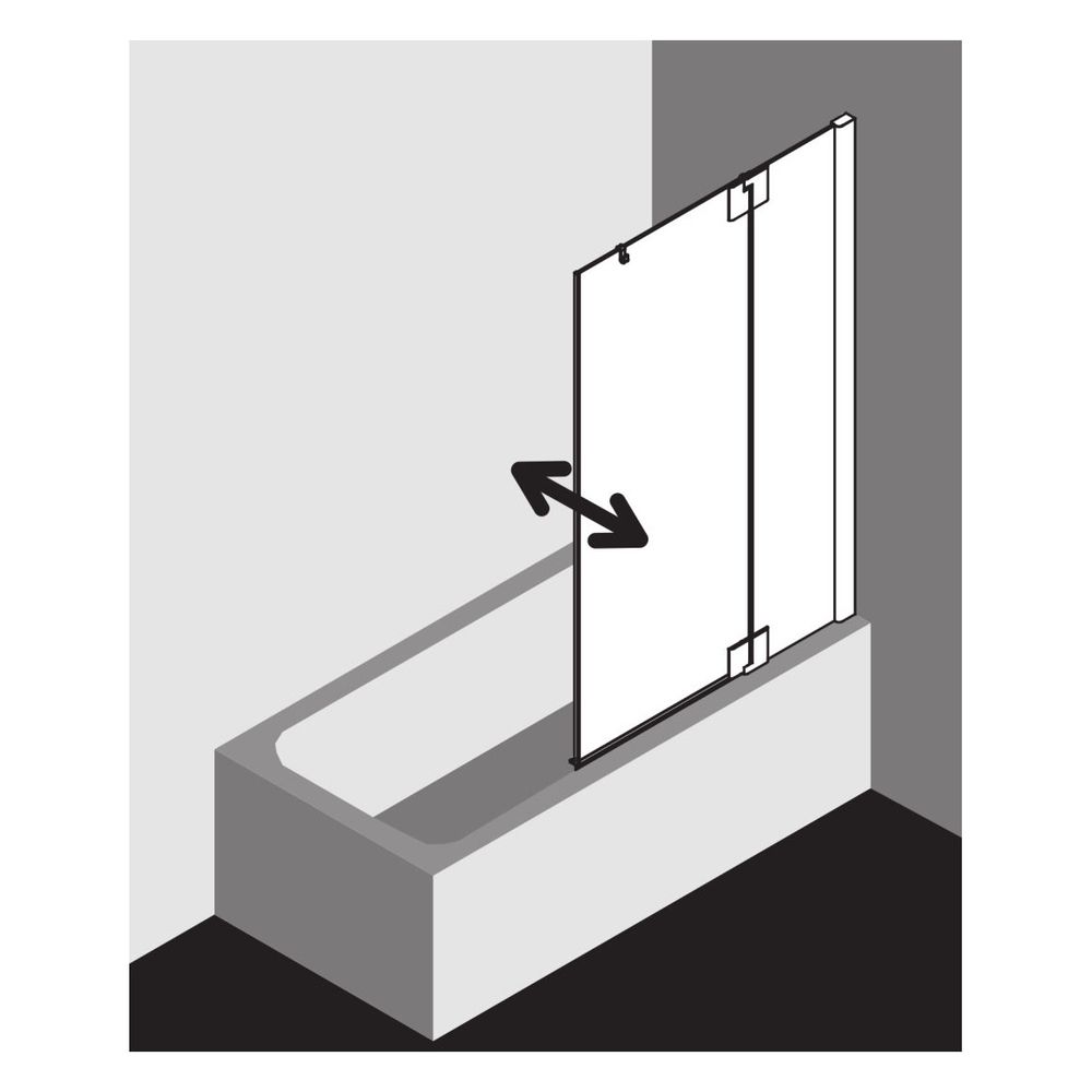 Kermi Badewannenaufsatz Pasa XP Pendelflügel mit Festfeld DTR 1500x800x31mm ESG Kl... KERMI-PXDTR080151PK 4046383915629 (Abb. 3)