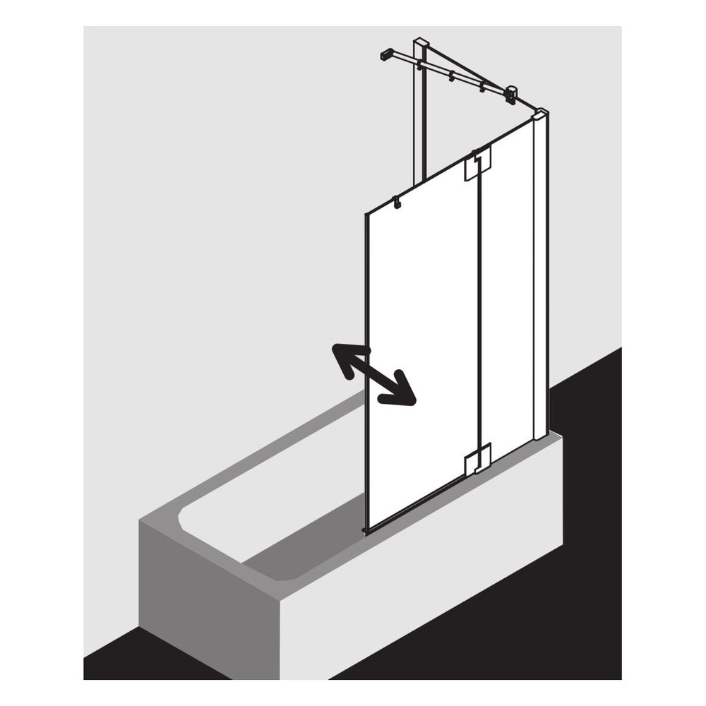 Kermi Badewannenaufsatz Pasa XP Pendelflügel mit Festfeld DTR 1500x800x31mm ESG Kl... KERMI-PXDTR080151PK 4046383915629 (Abb. 5)