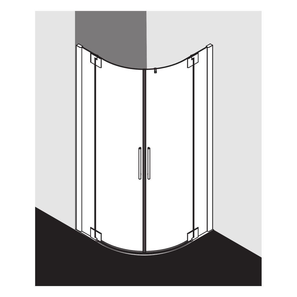 Kermi Duschkabine Pasa XP Viertelkreis Pendel Festfeld P55 1850x900x31mm ESG Klar ... KERMI-PXP55090181PK 4046383923068 (Abb. 7)