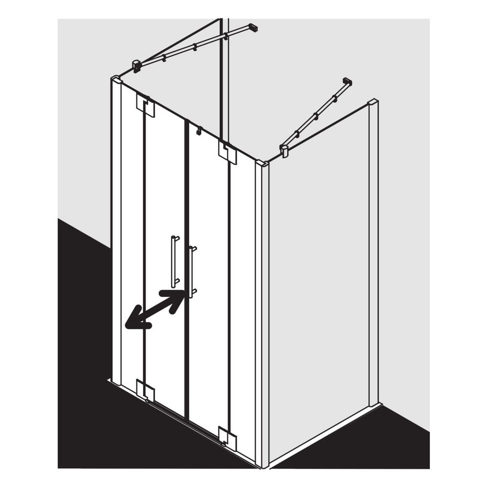 Kermi Duschkabine Pasa XP Pendeltür mit Festfeldern PTF 2000x1100x31mm ESG SR Opa... KERMI-PXPTF110201YK 4046383923594 (Abb. 12)