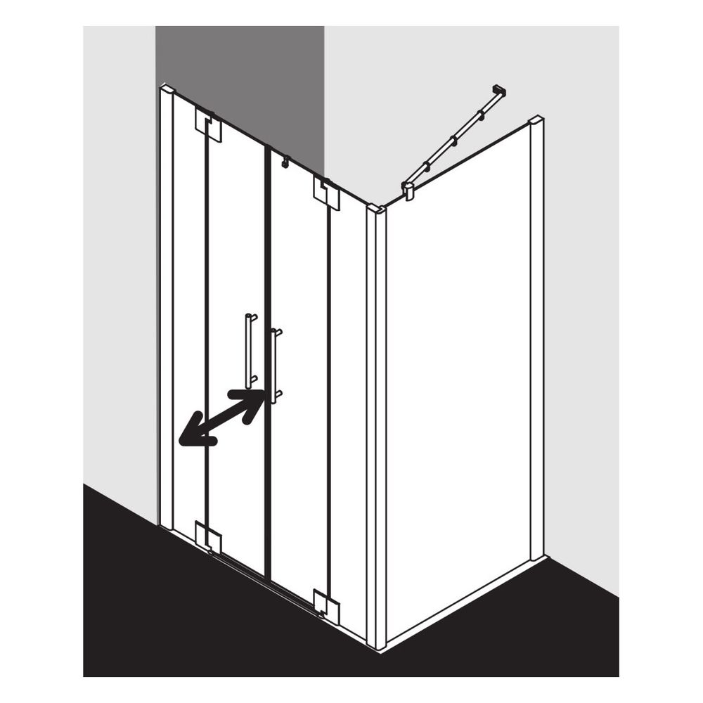 Kermi Duschkabine Pasa XP Pendeltür mit Festfeldern PTF 2000x1100x31mm ESG SR Opac... KERMI-PXPTF110201YK 4046383923594 (Abb. 4)