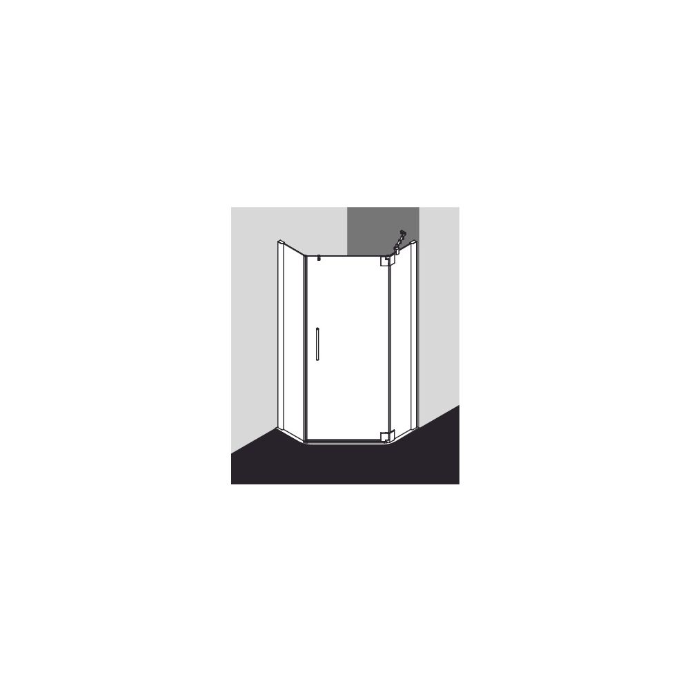 Kermi Duschkabine Pasa XP Fünfeck Pendeltür Festfeld R43 1850x900x31mm ESG Klar 8m... KERMI-PXR43090181AK 4046383926038 (Abb. 8)
