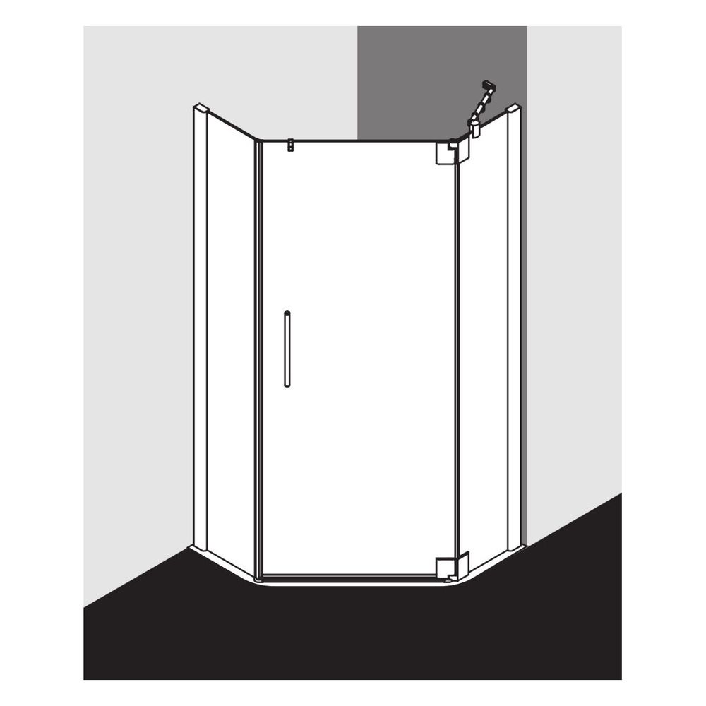 Kermi Duschkabine Pasa XP Fünfeck Pendeltür Festfeld R43 1850x900x31mm ESG Klar 8m... KERMI-PXR43090181AK 4046383926038 (Abb. 3)