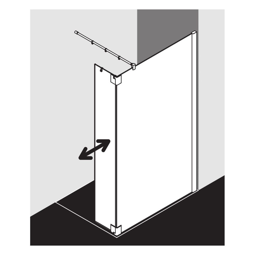 Kermi Walk-In Wall Pasa XP beweglich Flügel T1R 2000x1400x31mm ESG SR Opaco 8mm Si... KERMI-PXT1R14020VYK 4051484172628 (Abb. 4)