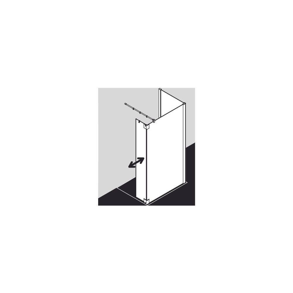 Kermi Walk-In Wall Pasa XP beweglich Flügel T1R 2000x1400x31mm ESG SR Opaco 8mm Si... KERMI-PXT1R14020VYK 4051484172628 (Abb. 2)