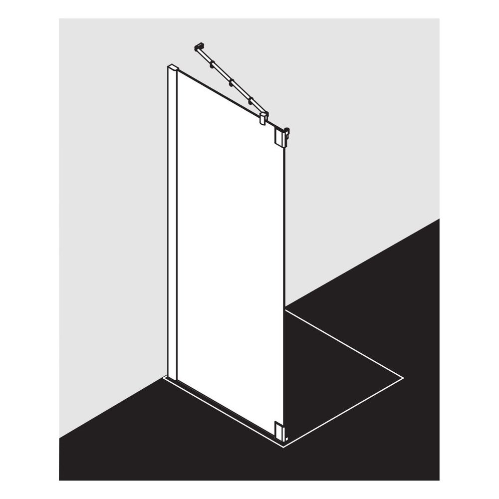 Kermi Seitenwand Pasa XP TFL 2000x900x31mm ESG Klar 8mm Silber Mattglanz Anschlag ... KERMI-PXTFL090201PK 4046383928827 (Abb. 3)