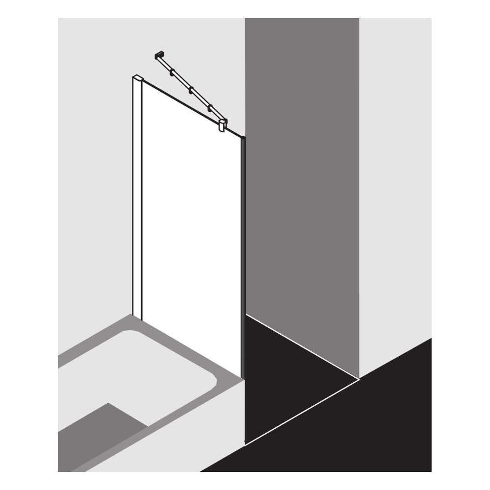 Kermi Seitenwand Pasa XP verkürzt neben Badewanne TVD 1600x900x31mm ESG Klar 8mm S... KERMI-PXTVD090161AK 4046383874162 (Abb. 4)