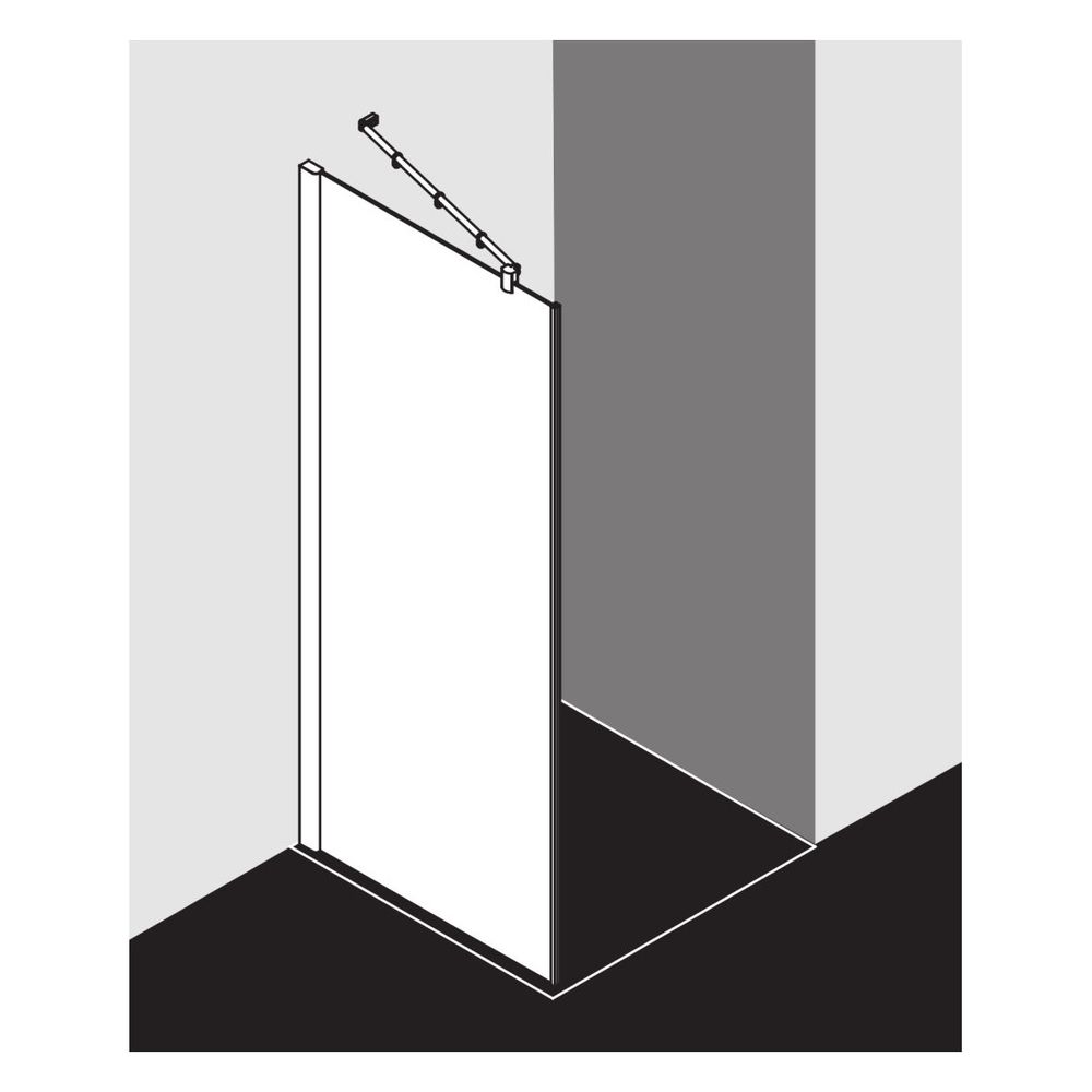 Kermi Seitenwand Pasa XP TWD 2000x800x31mm ESG Klar 8mm Silber Mattglanz Anschlag ... KERMI-PXTWD080201PK 4046383930875 (Abb. 7)