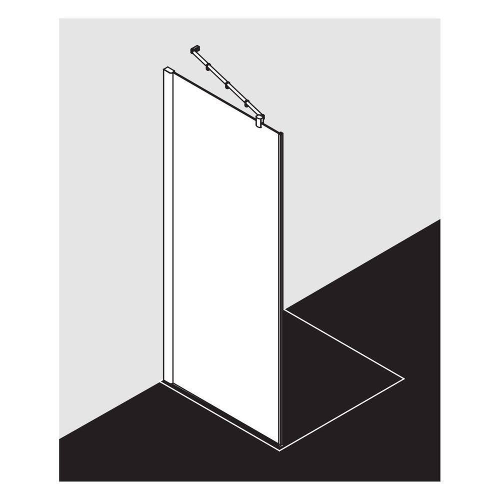 Kermi Seitenwand Pasa XP TWD 2000x800x31mm ESG Klar 8mm Silber Mattglanz Anschlag ... KERMI-PXTWD080201PK 4046383930875 (Abb. 4)