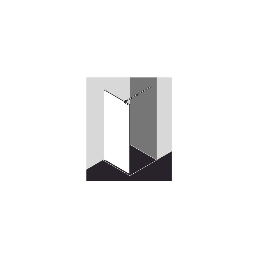 Kermi Walk-In Wall Pasa XP TWF 2000x1400x31mm ESG Klar 8mm Silber Mattglanz Anschl... KERMI-PXTWF140201PK 4046383932114 (Abb. 2)