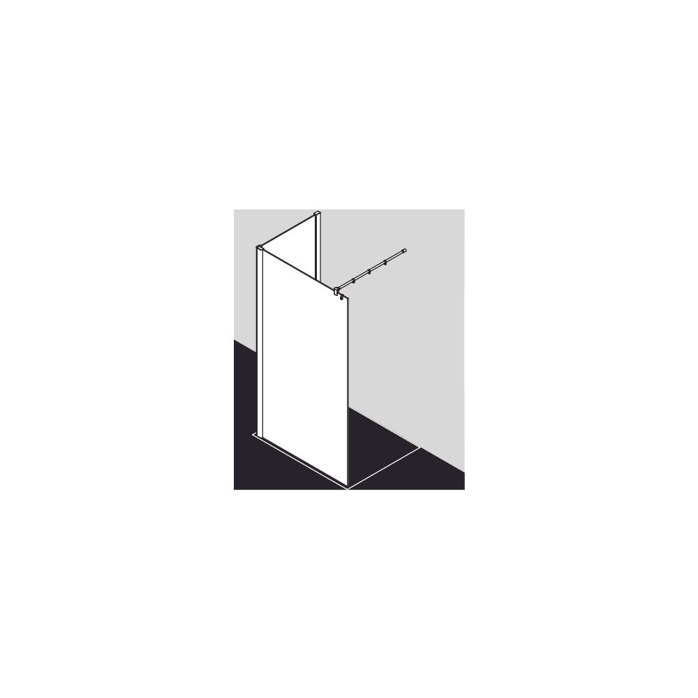Kermi Walk-In Wall Pasa XP TWF 2000x1400x31mm ESG Klar 8mm Silber Mattglanz Anschl... KERMI-PXTWF140201PK 4046383932114 (Abb. 6)