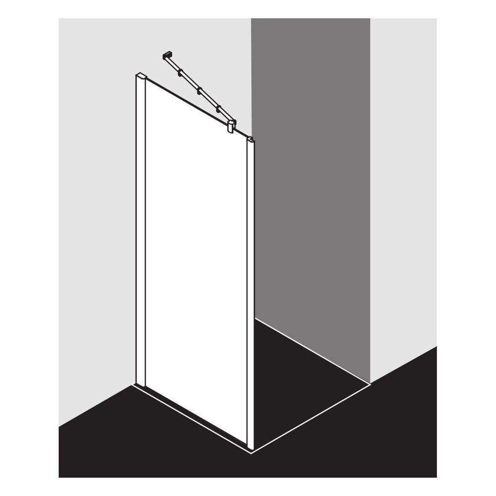Kermi Seitenwand Pasa XP UWD 1850x750x31mm ESG Klar 8mm Silber Mattglanz Anschlag ... KERMI-PXUWD075181AK 4046383932183 (Abb. 6)