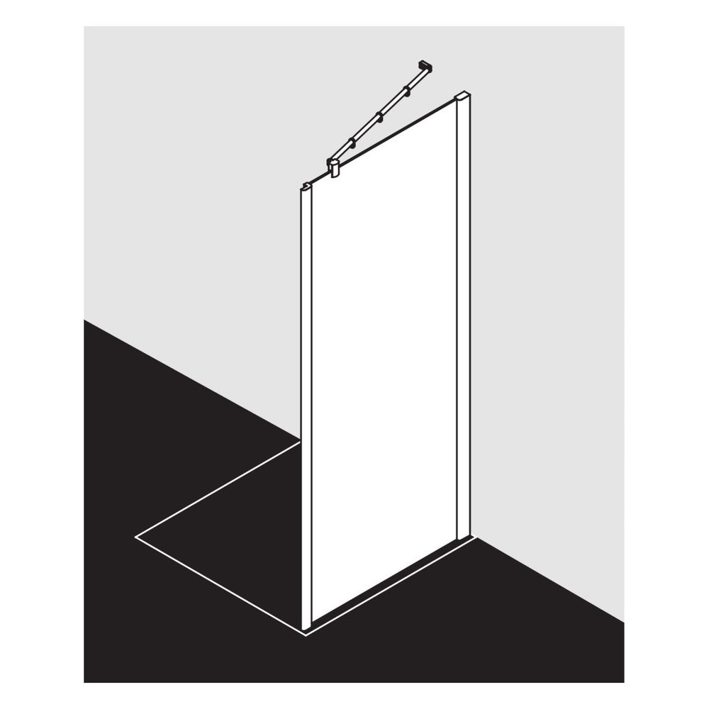 Kermi Seitenwand Pasa XP UWD 1850x750x31mm ESG Klar 8mm Silber Mattglanz Anschlag ... KERMI-PXUWD075181AK 4046383932183 (Abb. 9)