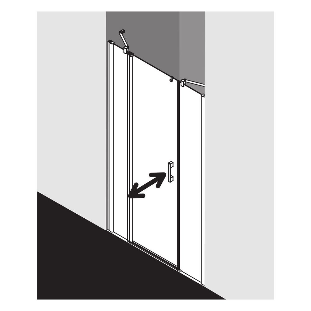 Kermi Duschkabine Pega Pendeltür 1F mit Festfeld 1AL 2000x1300x22mm ESG SR Arena C... KERMI-PE1AL13020VNK 4051484499725 (Abb. 6)