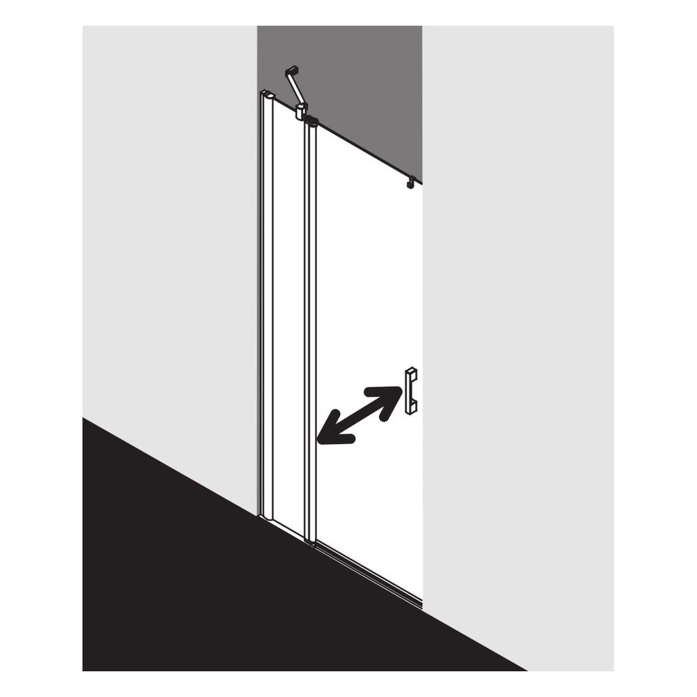 Kermi Duschkabine Pega Pendeltür 1F mit Festfeld 1FL 2000x1100x22mm ESG Klar 6mm S... KERMI-PE1FL11020VAK 4051484507291 (Abb. 3)