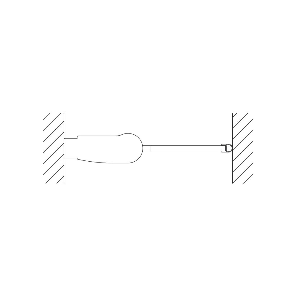 Kermi Duschkabine Pega Pendeltür 1F 1TL 2000x900x27mm ESG Klar 6mm Silber Hochglan... KERMI-PE1TL09020VPK 4051484523130 (Abb. 5)