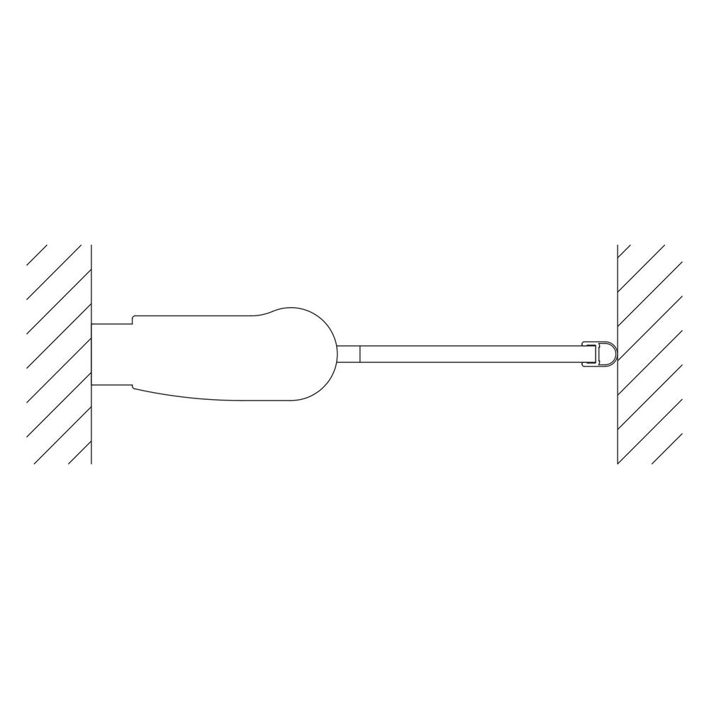 Kermi Duschkabine Pega Pendeltür 1F 1TL 2000x900x27mm ESG Klar 6mm Silber Hochglan... KERMI-PE1TL09020VPK 4051484523130 (Abb. 6)