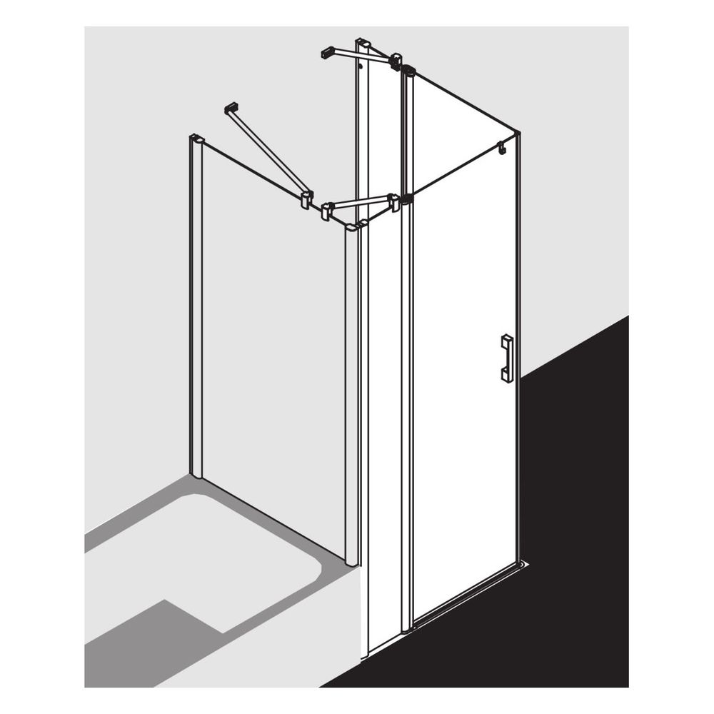 Kermi Duschkabine Pega Eckeinstieg 2T Pendel-Falttür Festfeld Halbteil EPL 2000x90... KERMI-PEEPL09020VAK 4051484540977 (Abb. 4)
