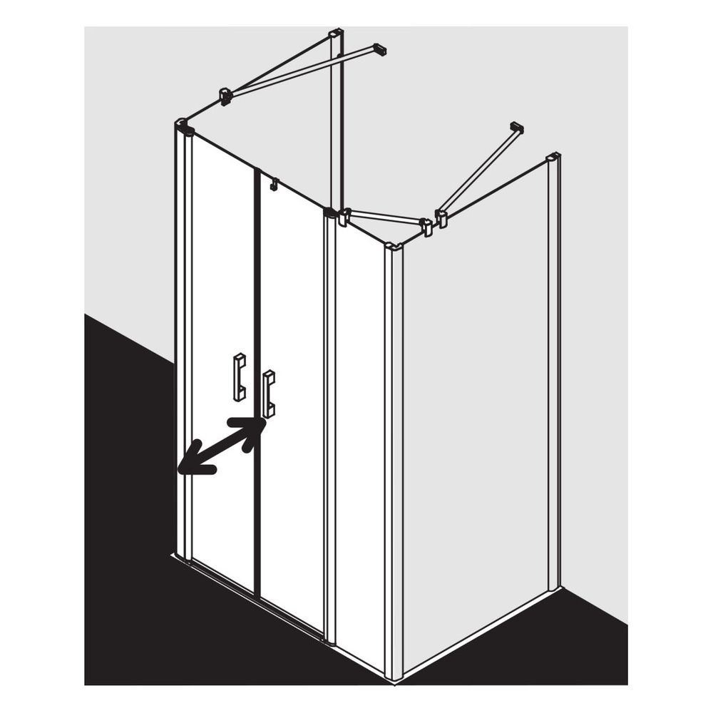 Kermi Duschkabine Pega Pendeltür mit Festfeld PFL 2000x1200x27mm ESG SR Arena C 6m... KERMI-PEPFL12020VNK 4051484545866 (Abb. 4)