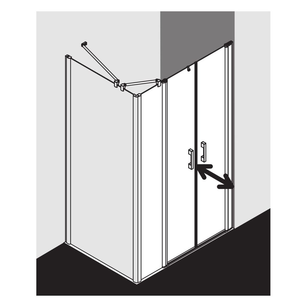 Kermi Duschkabine Pega Pendeltür mit Festfeld PFR 2000x1530x27mm ESG SR Arena C 6m... KERMI-PEPFR15320VNK 4051484549468 (Abb. 8)