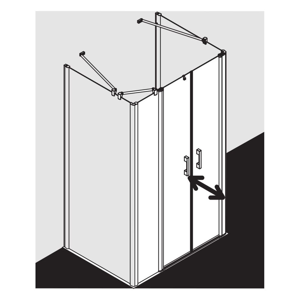 Kermi Duschkabine Pega Pendeltür mit Festfeld PFR 2000x1530x27mm ESG SR Arena C 6m... KERMI-PEPFR15320VNK 4051484549468 (Abb. 7)
