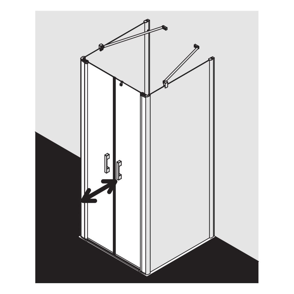 Kermi Duschkabine Pega Pendeltür PTD 2000x900x27mm ESG Klar 6mm Silber Hochglanz A... KERMI-PEPTD09020VAK 4051484551430 (Abb. 8)