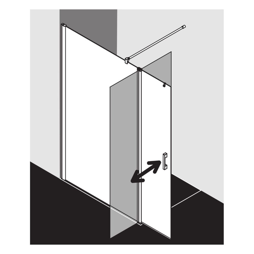 Kermi Walk-In Wall Pega beweglich Flügel TFL 2000x830x27mm ESG SR Arena C 6mm Silb... KERMI-PETFL08320VZK 4051484555322 (Abb. 3)