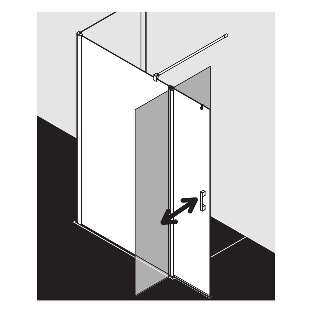 Kermi Walk-In Wall Pega beweglich Flügel TFL 2000x830x27mm ESG SR Arena C 6mm Silb... KERMI-PETFL08320VZK 4051484555322 (Abb. 5)