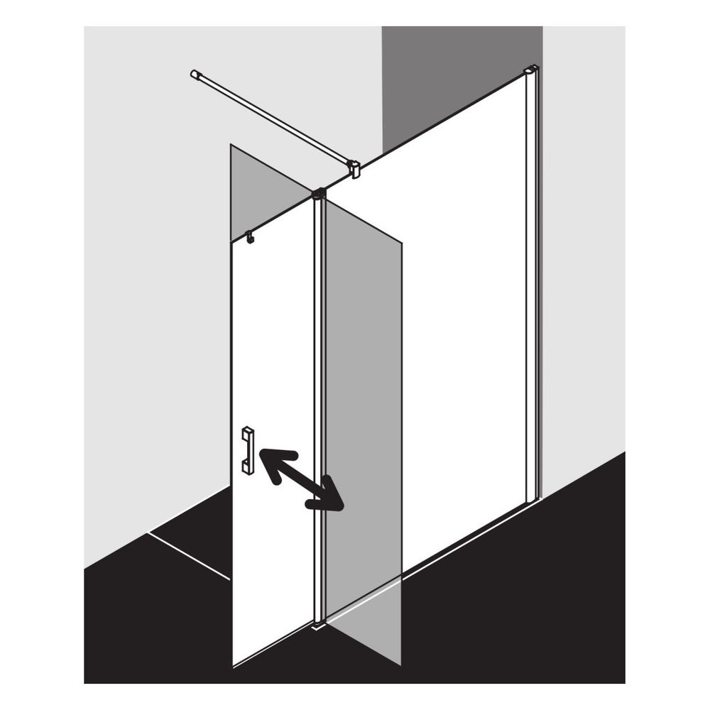 Kermi Walk-In Wall Pega beweglich Flügel TFR 1850x900x27mm ESG SR Opaco 6mm Silber... KERMI-PETFR09018VYK 4051484557210 (Abb. 5)
