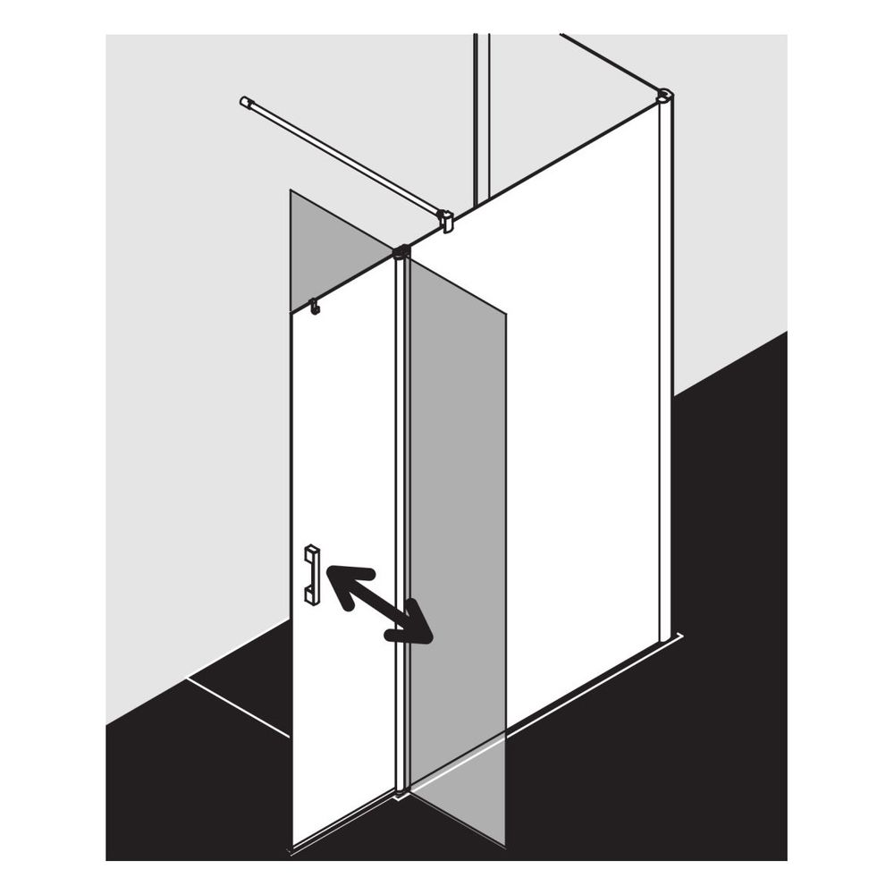 Kermi Walk-In Wall Pega beweglich Flügel TFR 1850x900x27mm ESG SR Opaco 6mm Silber... KERMI-PETFR09018VYK 4051484557210 (Abb. 3)