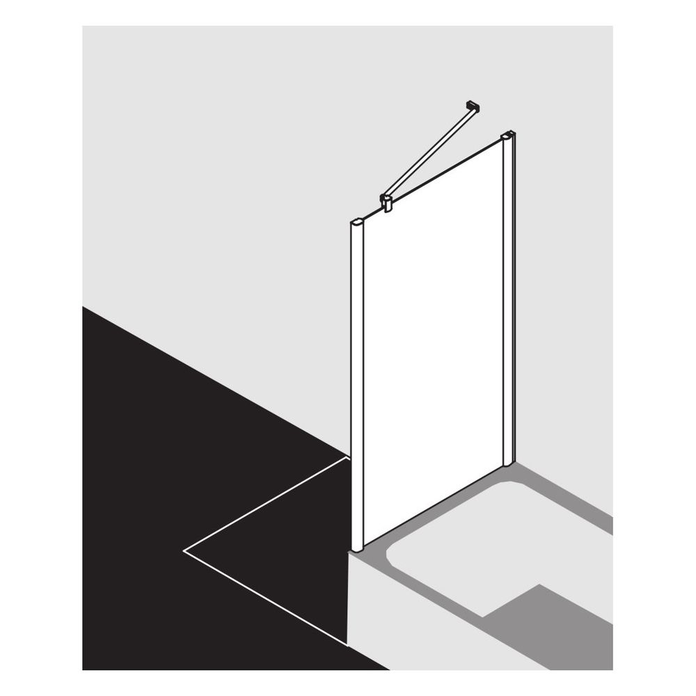 Kermi Seitenwand Pega verkürzt auf Badewanne TVD 1600x700x27mm ESG SR Opaco 6mm Si... KERMI-PETVD07016VYK 4051484558613 (Abb. 5)