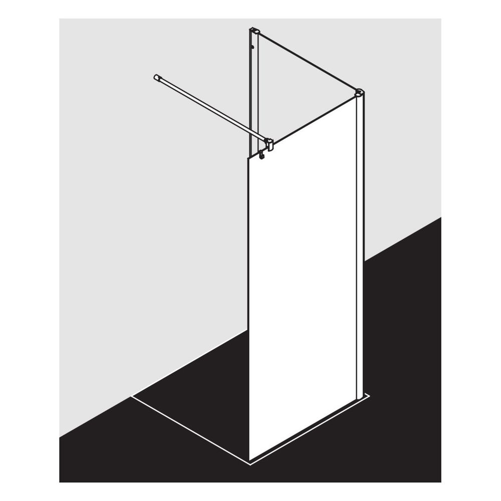 Kermi Walk-In Wall Pega TWF 1850x1400x27mm ESG Klar 6mm Silber Hochglanz Anschlag ... KERMI-PETWF14018VAK 4051484563730 (Abb. 6)