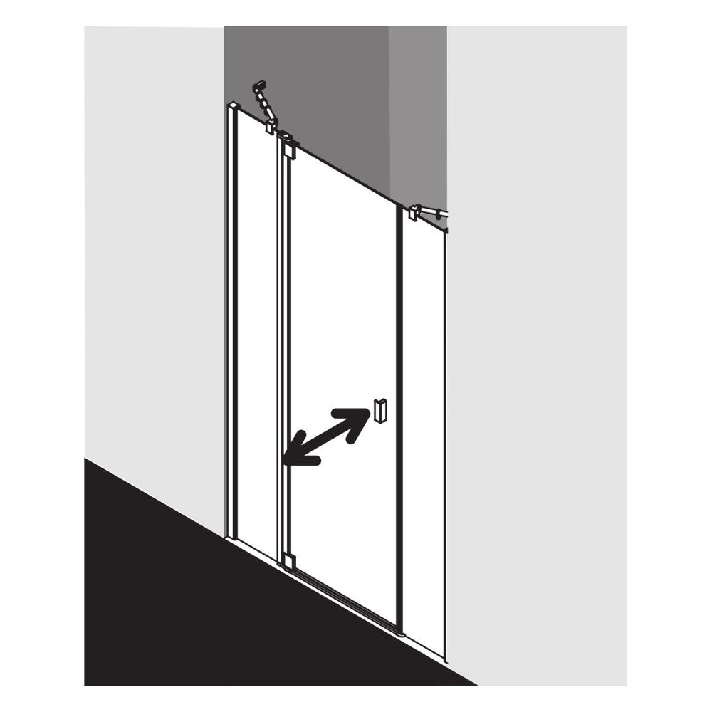 Kermi Duschkabine Raya Pendeltür 1F mit Festfeld 1AL 2000x1000x32mm ESG Klar 6mm S... KERMI-RA1AL10020VPK 4051484411529 (Abb. 7)