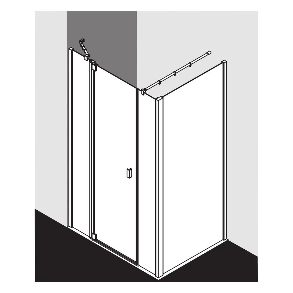 Kermi Duschkabine Raya Pendeltür 1F mit Festfeld 1AL 2000x1000x32mm ESG Klar 6mm S... KERMI-RA1AL10020VPK 4051484411529 (Abb. 4)