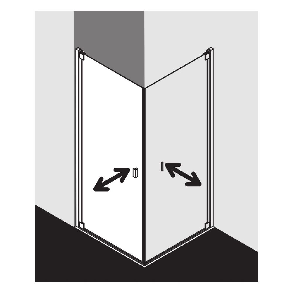 Kermi Pendeltür RAYA 1KL 1000x 2000 BV: 970-1000 SIMG ESG Klar STR3... KERMI-RA1KL100201BK 4051484829775 (Abb. 12)