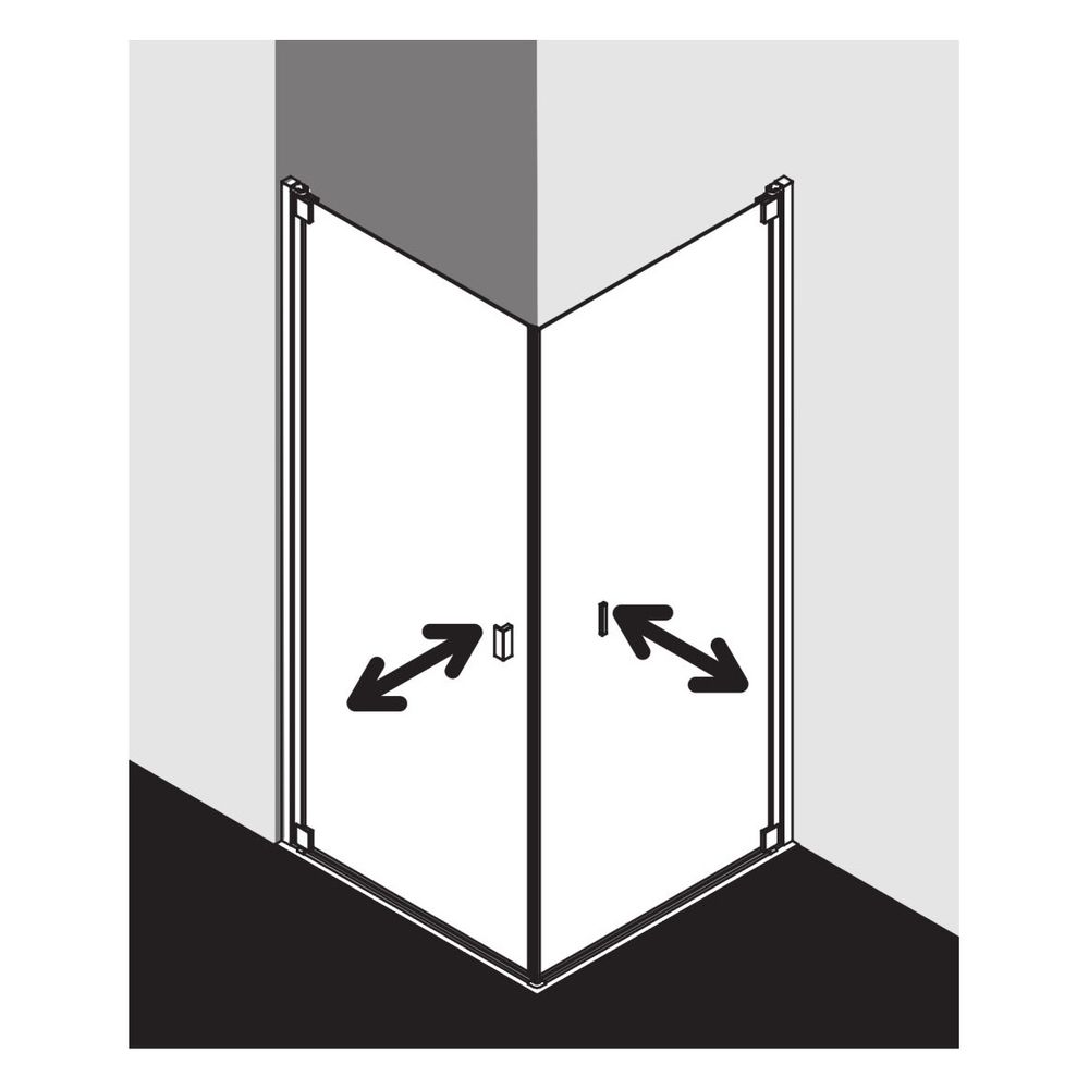 Kermi Pendeltür RAYA 1KL 1000x 2000 BV: 970-1000 SIMG ESG Klar STR3... KERMI-RA1KL100201BK 4051484829775 (Abb. 7)