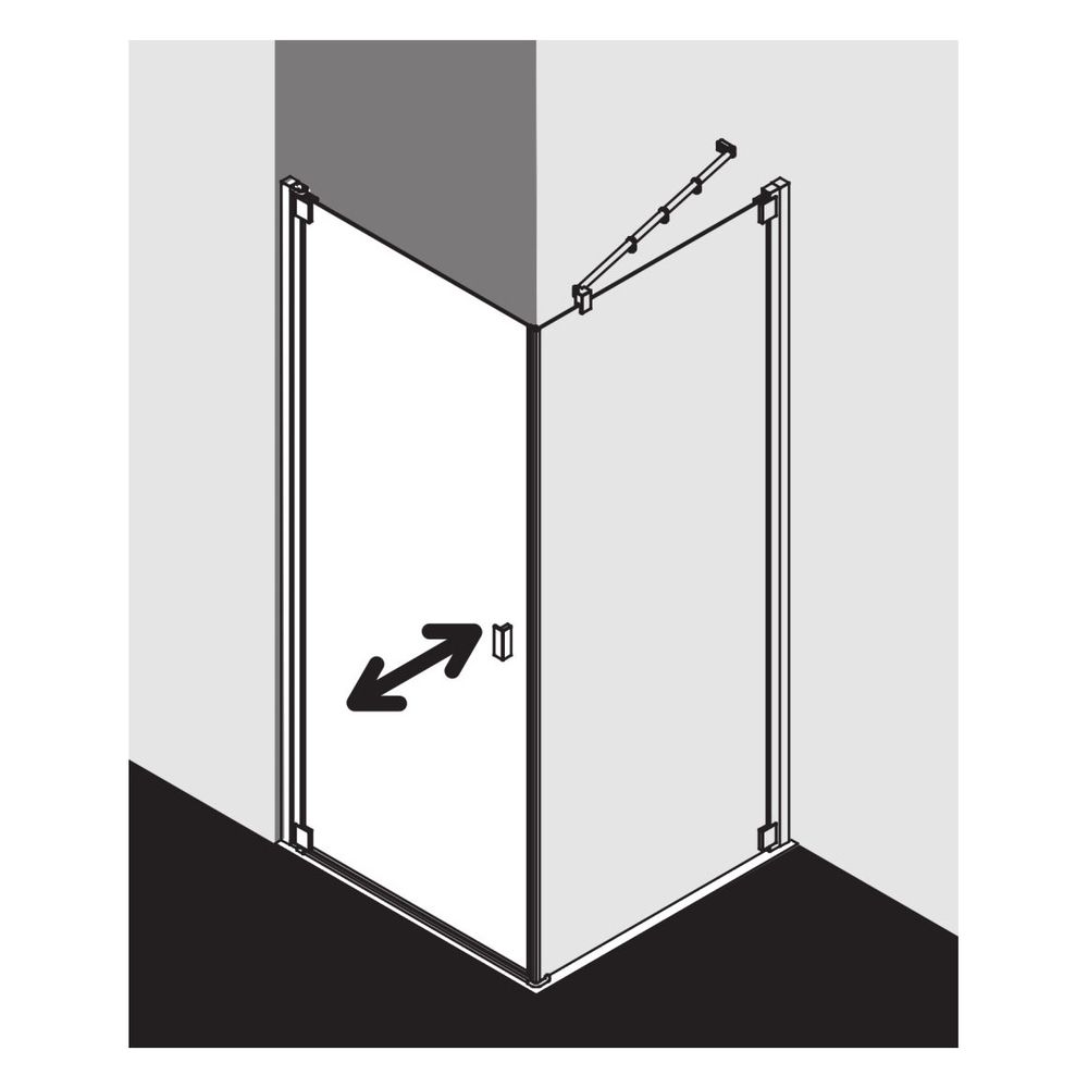Kermi Pendeltür RAYA 1KL 1000x 2000 BV: 970-1000 SIMG ESG Klar STR3... KERMI-RA1KL100201BK 4051484829775 (Abb. 5)