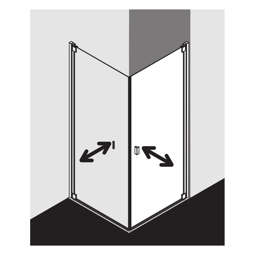 Kermi Duschkabine Raya Pendeltür 1F 1KR 2000x1000x32mm ESG Klar 6mm Silber Hochgla... KERMI-RA1KR10020VPK 4051484452799 (Abb. 5)