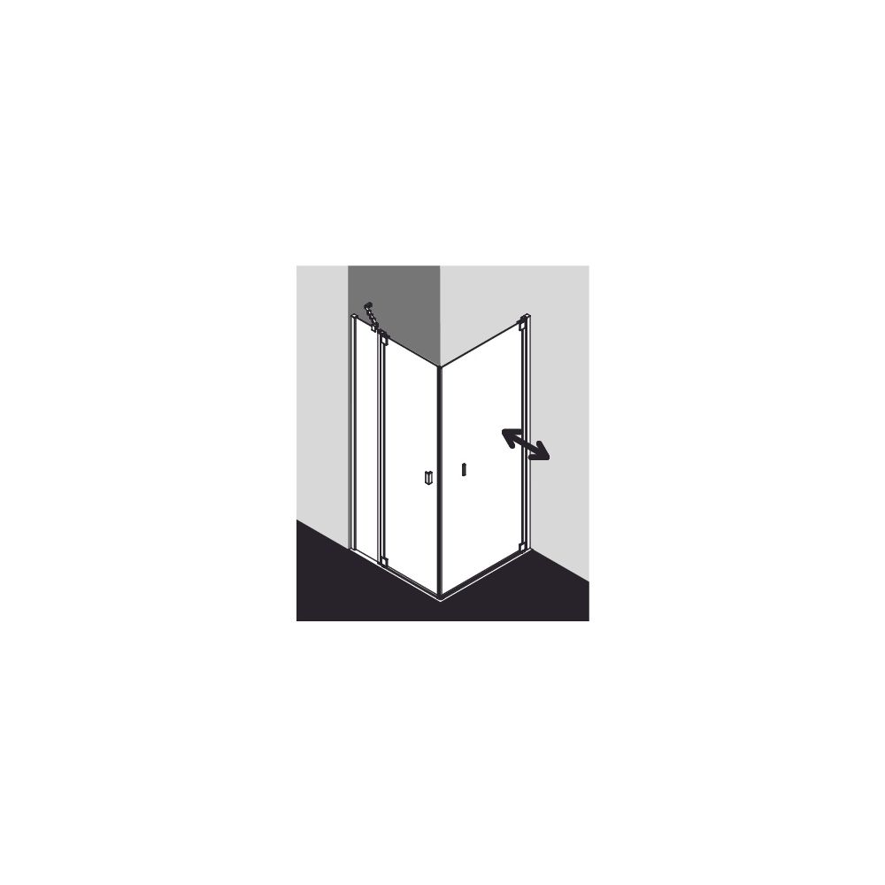 Kermi Pendeltür RAYA 1NL 1000x 2000 BV: 970-1000 SIMG ESG Klar STR3... KERMI-RA1NL100201BK 4051484833611 (Abb. 16)