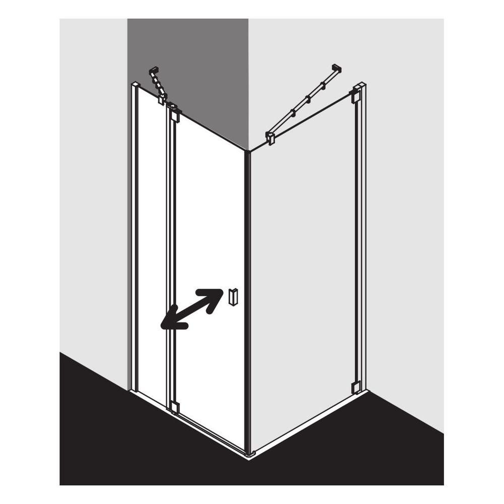 Kermi Pendeltür RAYA 1NL 1000x 2000 BV: 970-1000 SIMG ESG Klar STR3... KERMI-RA1NL100201BK 4051484833611 (Abb. 19)
