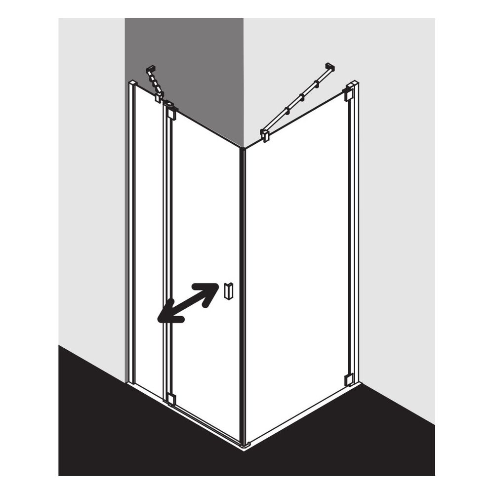 Kermi Pendeltür RAYA 1NL 1000x 2000 BV: 970-1000 SIMG ESG Klar STR3... KERMI-RA1NL100201BK 4051484833611 (Abb. 12)