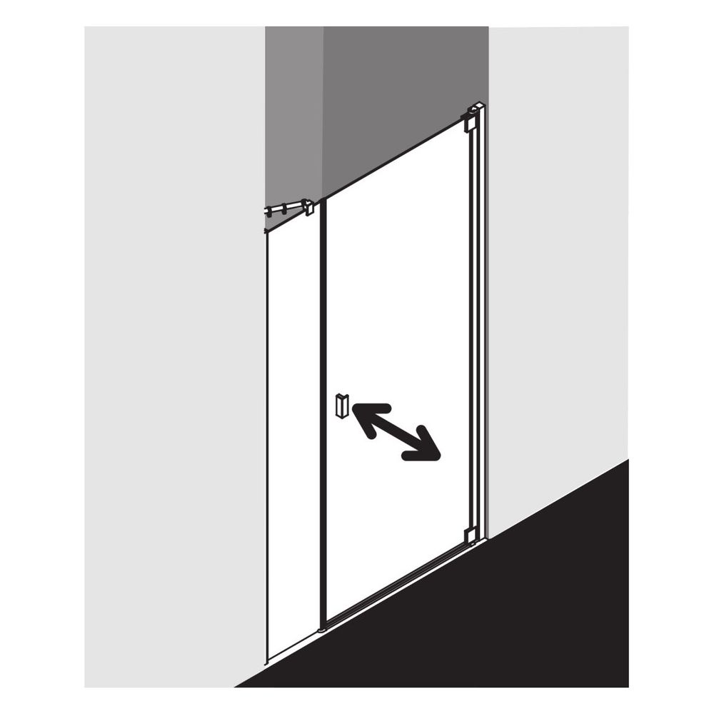 Kermi Duschkabine Raya Pendeltür 1F mit Festfeld 1OR 2000x1300x32mm ESG Klar 6mm S... KERMI-RA1OR130201PK 4051484420583 (Abb. 3)