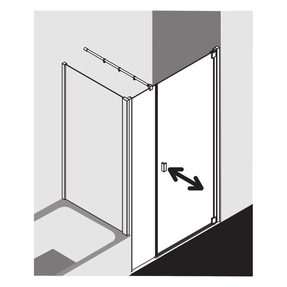 Kermi Duschkabine Raya Pendeltür 1F mit Festfeld 1OR 2000x1300x32mm ESG Klar 6mm S... KERMI-RA1OR130201PK 4051484420583 (Abb. 6)