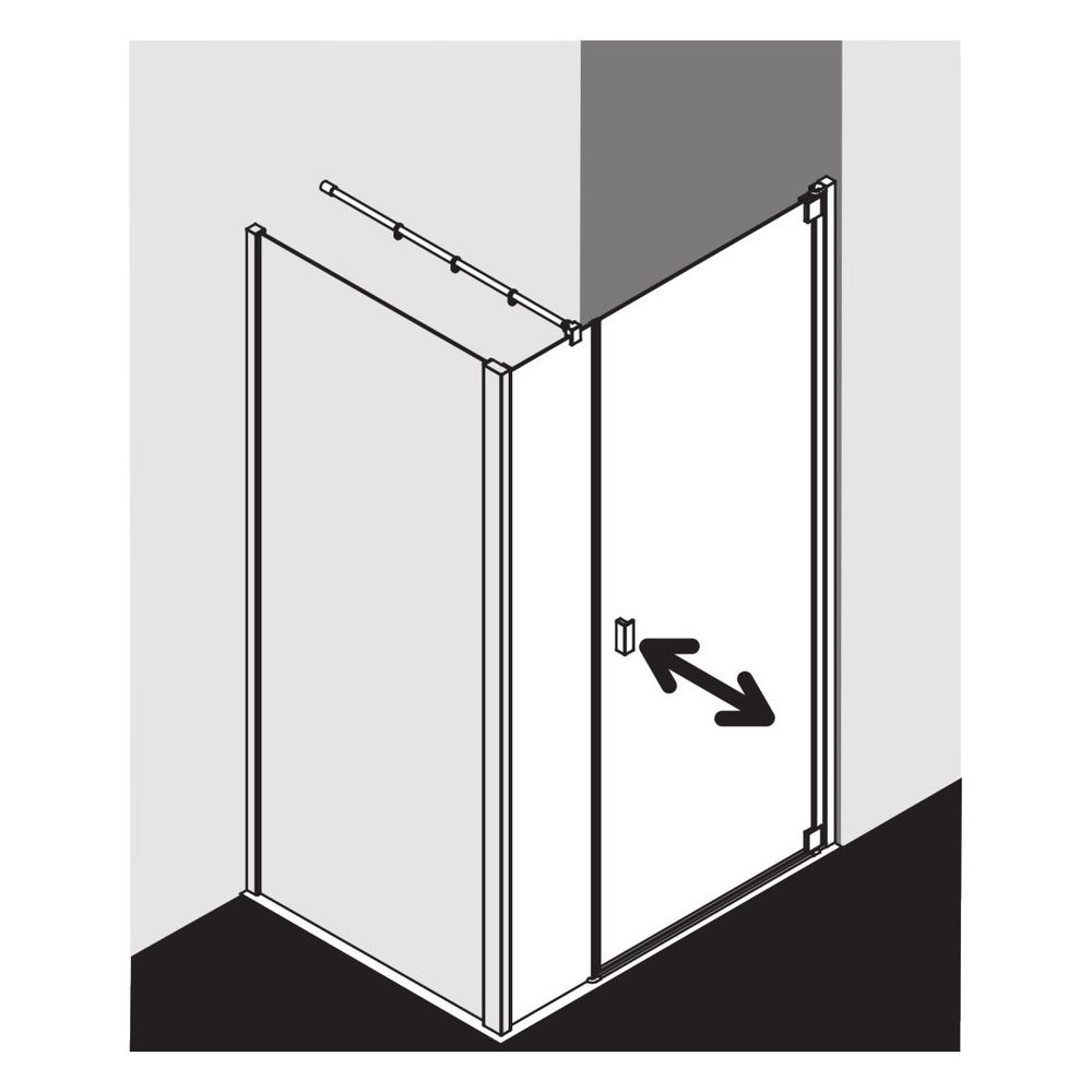Kermi Duschkabine Raya Pendeltür 1F mit Festfeld 1OR 2000x1300x32mm ESG Klar 6mm S... KERMI-RA1OR130201PK 4051484420583 (Abb. 4)