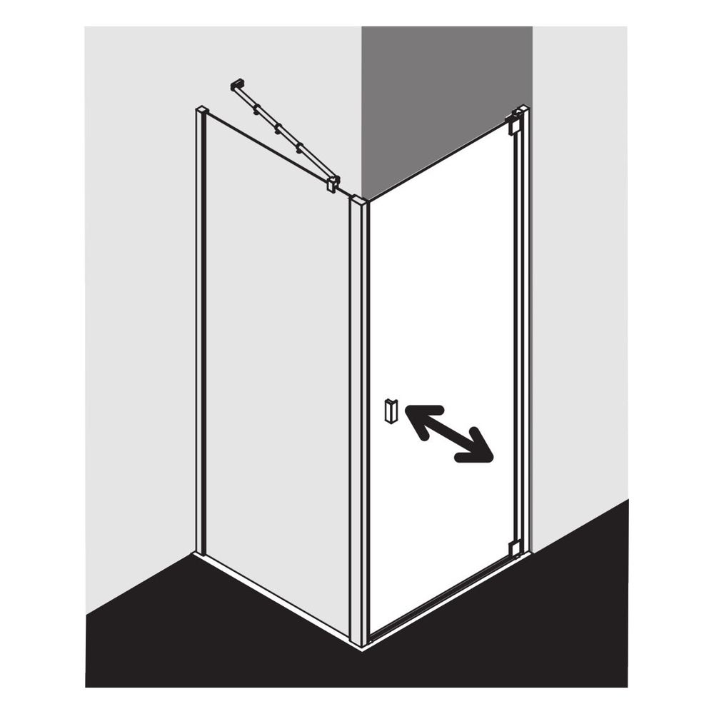 Kermi Duschkabine Raya Pendeltür 1F 1WR 2000x1000x32mm ESG Klar 6mm Silber Mattgla... KERMI-RA1WR100201AK 4051484199793 (Abb. 4)