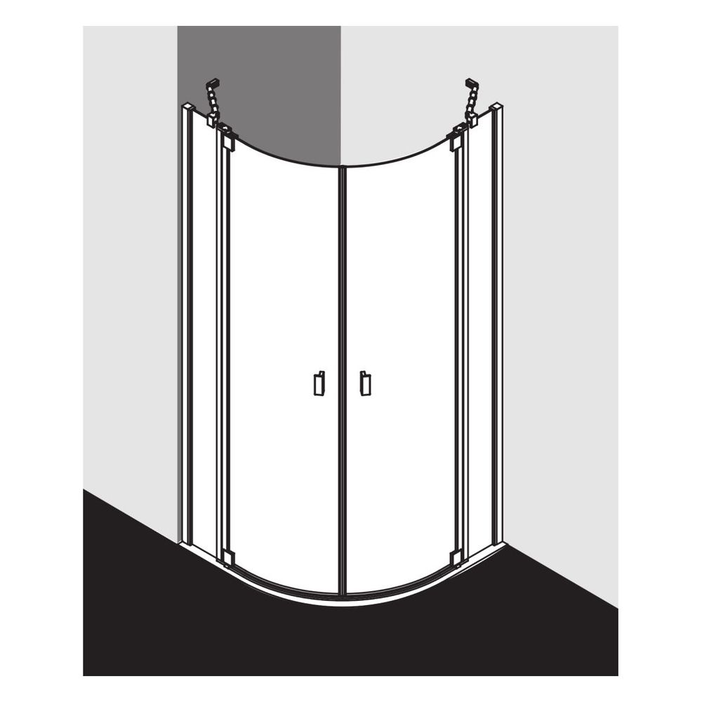 Kermi Duschkabine Raya Viertelkreis Pendel Festfeld P50 2000x800x32mm ESG Klar 6mm... KERMI-RAP5008020VPK 4051484203667 (Abb. 6)