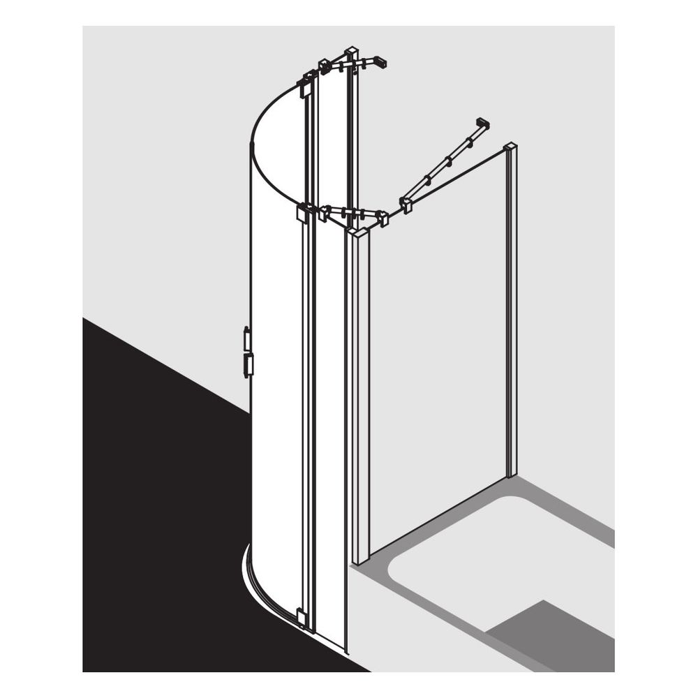 Kermi Duschkabine Raya Viertelkreis Pendel Festfeld P50 2000x800x32mm ESG Klar 6m... KERMI-RAP5008020VPK 4051484203667 (Abb. 11)