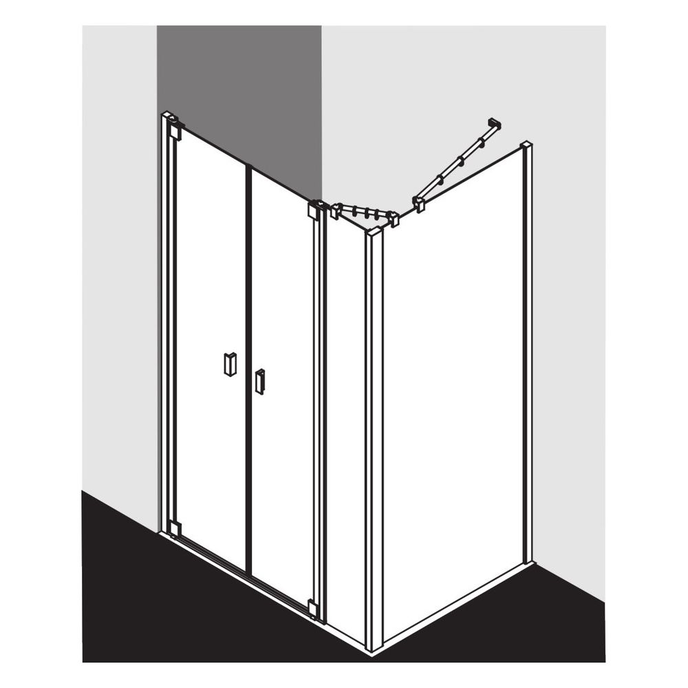 Kermi Duschkabine Raya Pendeltür mit Festfeld PFL 2000x1700x32mm ESG Klar 6mm Silb... KERMI-RAPFL17020VAK 4051484425892 (Abb. 7)
