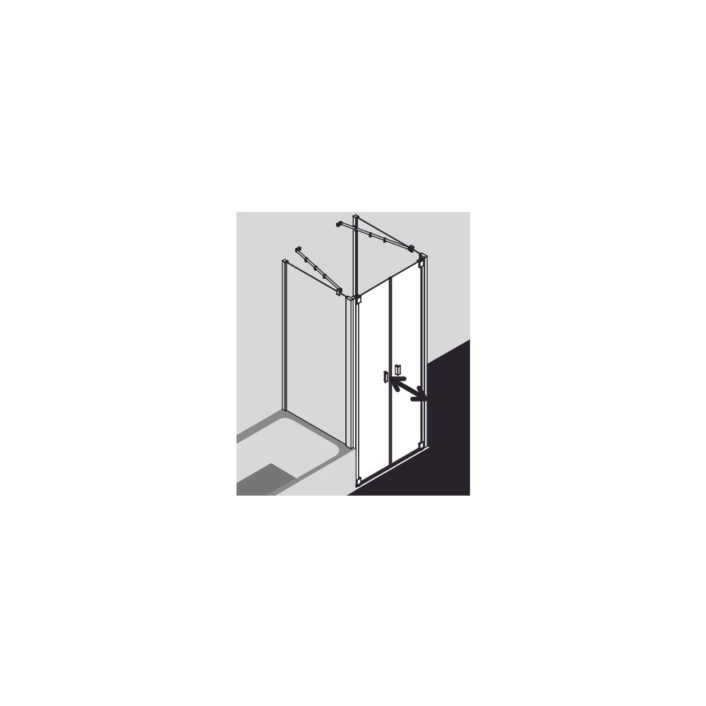 Kermi Pendeltür RAYA PTD 0780x 2000 GAK: 730-780 SIHG ESG Klar STR3... KERMI-RAPTD07820VBK 4051484845454 (Abb. 8)